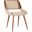 Panda Mid-Century Dining Chair In Walnut Finish and Brown Fabric