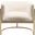 Pandora Accent Chair in Cream Velvet with Polished Gold Stainless Steel Frame