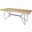 Papillion Ii Rectangular Blonde Live Edge Sold Wood Top Black Metal Base Dining Table