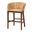 Papua Acacia Wood Counter Stool In Natural Rattan and Walnut Brown