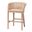 Papua Wood Counter Stool In White and Brown