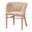 Papua Wood Dining Chair In White and Brown