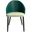 Paradiso Modern Dining Chair In Green with Light Grey Fabric