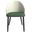 Paradiso Modern Dining Chair In Toupe with Green Fabric