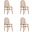 Paragon Dining Chair 1.0 With Cream Cushions In Nature And Cane Set of 4