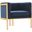Paramount Accent Armchair in Royal Blue and Polished Brass