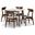 Paras Wood 5-Piece Dining Set In Brown and Grey