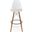 Paris Bar Height Stools Set of 2 In Walnut and White