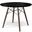 Parisian 39 Inch Round Dining Table In Walnut and Black