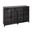 Parisian Arched Glass Door Metal Sideboard In Black