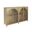 Parisian Arched Glass Door Metal Sideboard In Gold