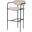 Parker 30 Inch Seat Height Beige Fabric Seat Gun Metal Grey Metal Bar Stool