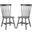 Parker Charcoal Grey 17 Inch Spindle Dining Chair Set of 2