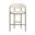 Parker Fabric Seat Counter Stool with Metal Frame In Cream and Gold