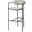 Parker Gray Fabric Seat Black Metal Bar Stool