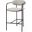 Parker Gray Fabric Seat Black Metal Counter Stool
