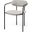 Parker Gray Fabric Seat Black Metal Dining Chair