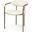 Parker I Cream Fabric Seat Gold Metal Frame Dining Chair