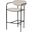 Parker Ii Beige Fabric Seat Gun Metal Grey Counter Stool