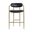 Parker Leather Seat Counter Stool with Metal Frame In Black and Gold