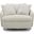 Parker Living Boomer Mega Ivory Large Swivel Chair With 2 Toss Pillow
