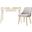 Parker White Washed and Gold 1 Drawer Home Office Set