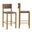 Parkland Outdoor Patio Rattan and Aluminum Counter Stools Set of 2 In Natural