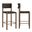 Parkland Outdoor Patio Rattan and Aluminum Counter Stools Set of 2 In Walnut