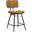 Partridge Industrial Upholstered Counter Height Stools with Footrest Set of 2