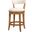 Pasha 26 Inch Counter-Height Barstool with Fabric Seat and Back In Pecan and Linen