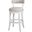 Pasha 31 Inch Barstool with Faux Leather Seat and Back In White and Gray