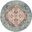 Passion 4' x 4' Round Indoor Rug In Ivory and Light Blue