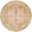 Passion 4' x 4' Round Indoor Rug In Ivory and Yellow