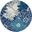 Passion 4' x 4' Round Indoor Rug In Navy and Ivory