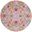 Passion 4' x 4' Round Indoor Rug In Silver