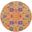 Passion 4' x 4' Round Indoor Rug In Sunburst
