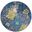 Passion Blue 4' x 4' Round Contemporary Area Rug