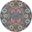 Passion Denim 4' x 4' Round Area Rug
