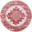 Passion Ivory and Fuchsia 5'3" x 5'3" Round Area Rug