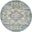 Passion Ivory and Light Blue 4' x 4' Round Area Rug