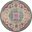 Passion Ivory and Multi 4' x 4' Round Transitional Area Rug