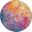 Passion Sunburst 4' x 4' Round Area Rug