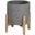 Patio Round Standing Pot In Grey