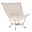 Patio Scroll Puff Chair Seascape Titanium Frame In Sand