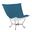 Patio Scroll Puff Chair Seascape Titanium Frame In Turquoise