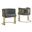 Paty Accent Barrel Leisure Chair In Dark Gray Velvet and Gold Chrome Legs
