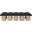 Pavilion 77 Inch 10 Piece Boucle Fabric Bench In Black and Natural
