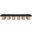 Pavilion 108 Inch 12 Piece Boucle Fabric Bench In Black and Natural