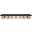 Pavilion 126 Inch 14 Piece Boucle Fabric Bench In Black and Natural