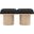 Pavilion 36 Inch 2 Piece Boucle Fabric Bench In Black and Natural